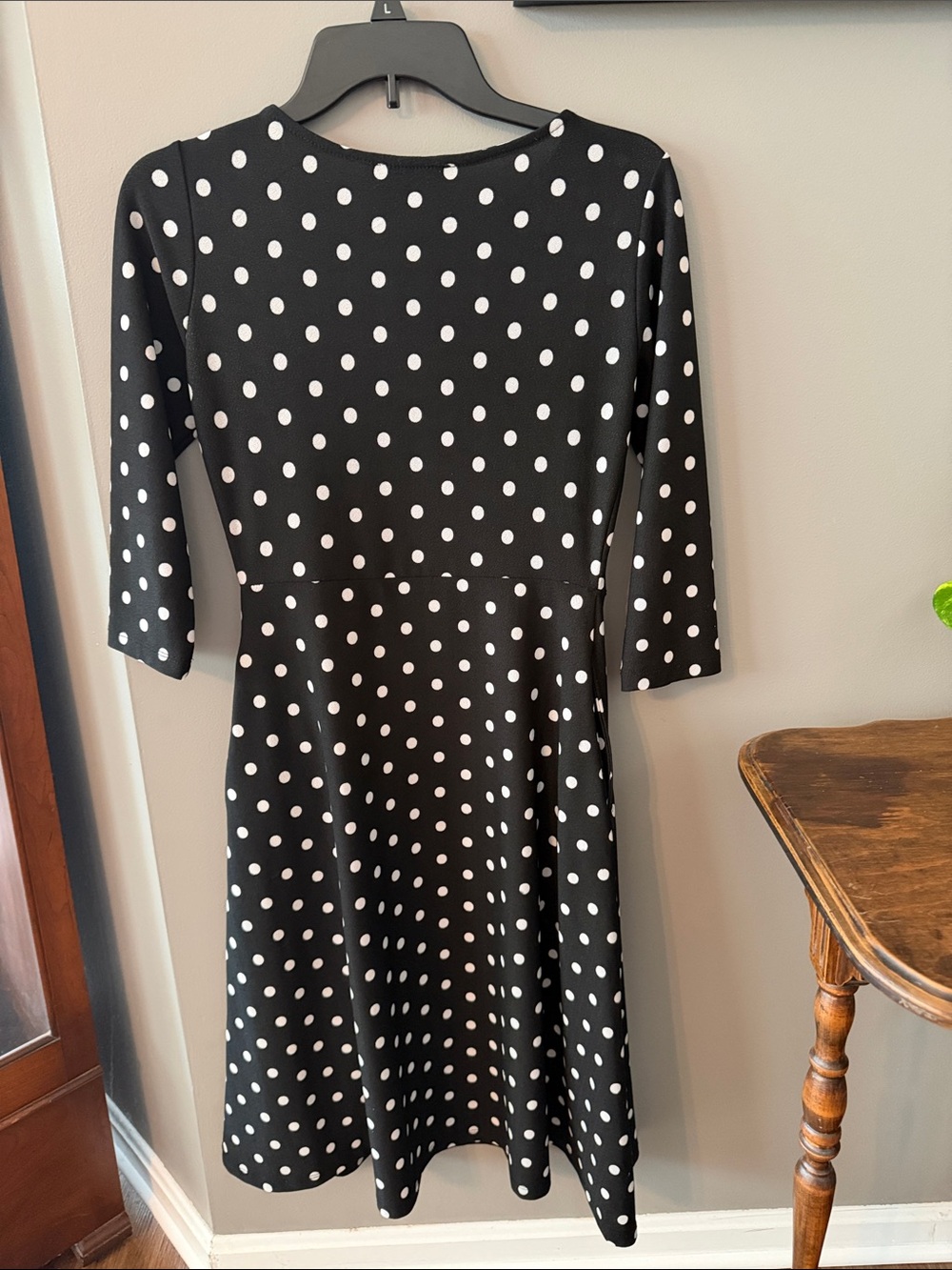 Classic Polka Dot Fit & Flare Dress by DKS. Size Small - Picture 3 of 4